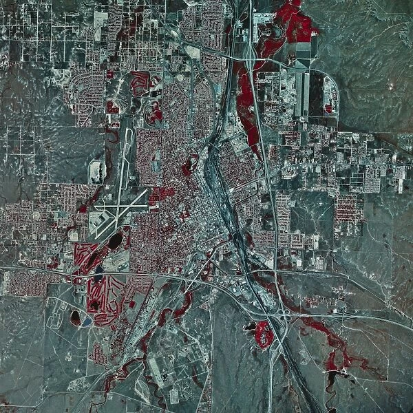 Satellite view of Cheyenne, Wyoming