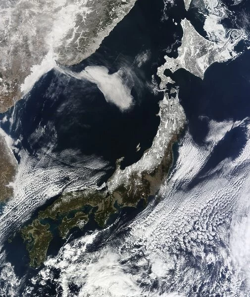 Satellite view of Japan