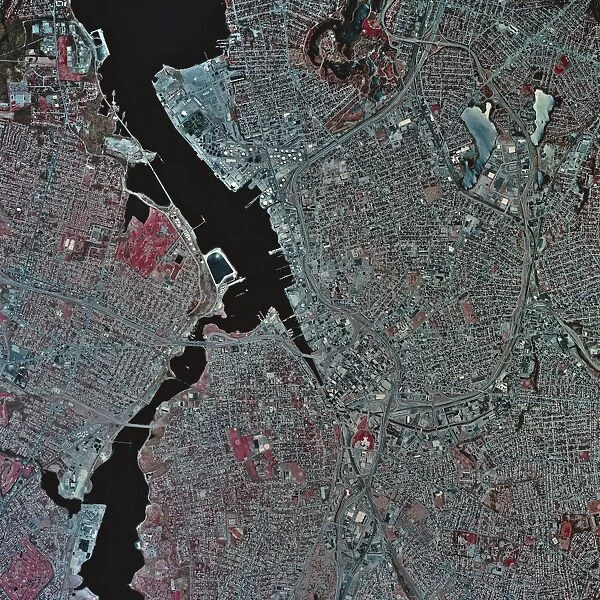Satellite view of Providence, Rhode Island