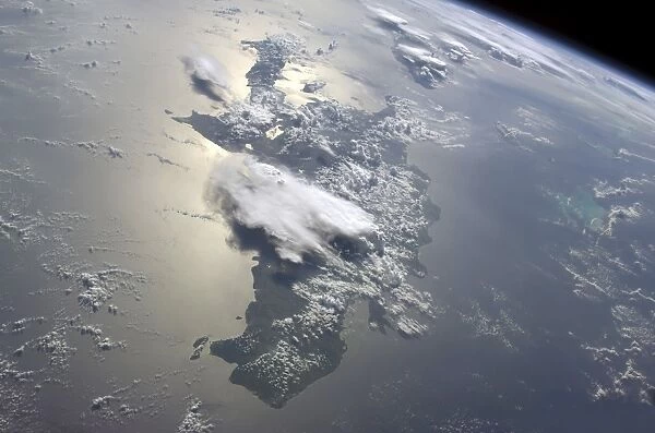 A serene view of a portion of the Greater Antilles islands in the Caribbean Sea