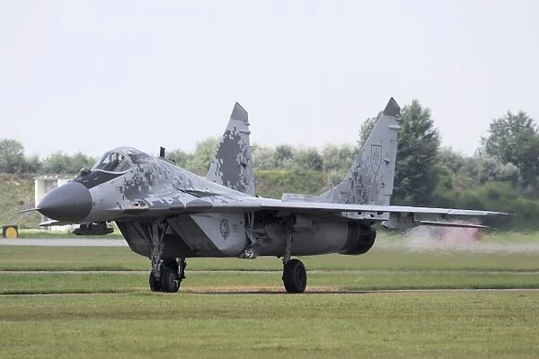 Slovak Air Force MiG-29AS aircraft in digital camouflage