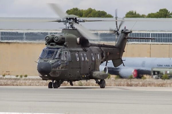 A Spanish Army AS332 Super Puma helicopter