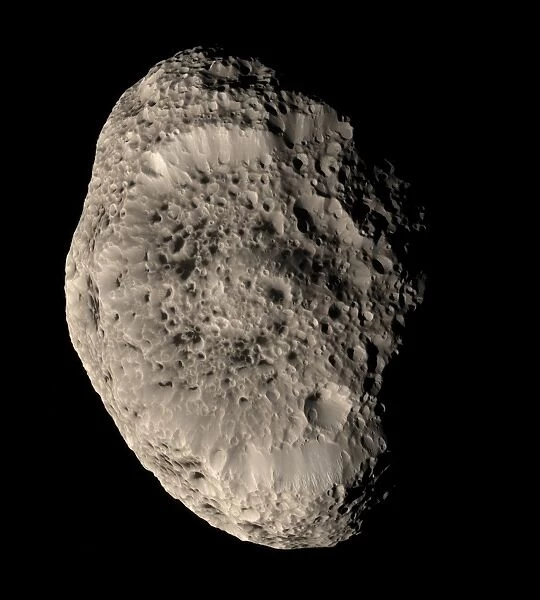 True color mosaic of Saturns moon Hyperion