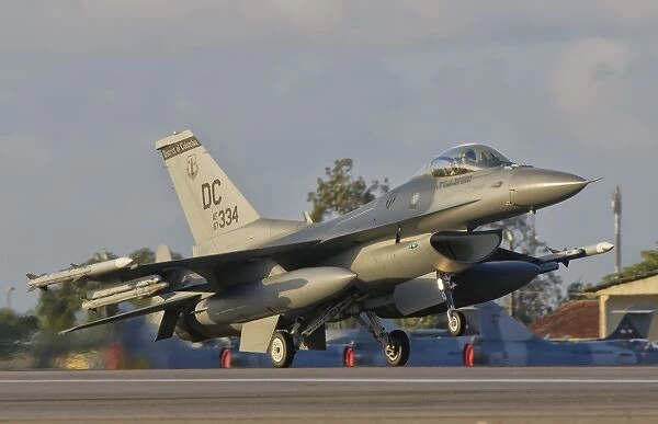 U. S. Air Force F-16 Fighting Falcon taking off