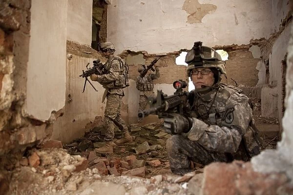 U. S. Army Rangers in Afghanistan combat scene