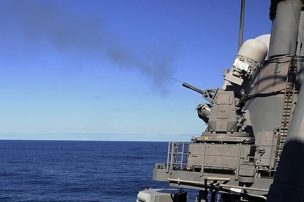 USS Monterey conducts a close-in weapons system live fire test