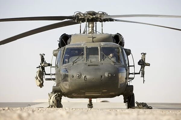 Front view of a UH-60L Black Hawk helicopter
