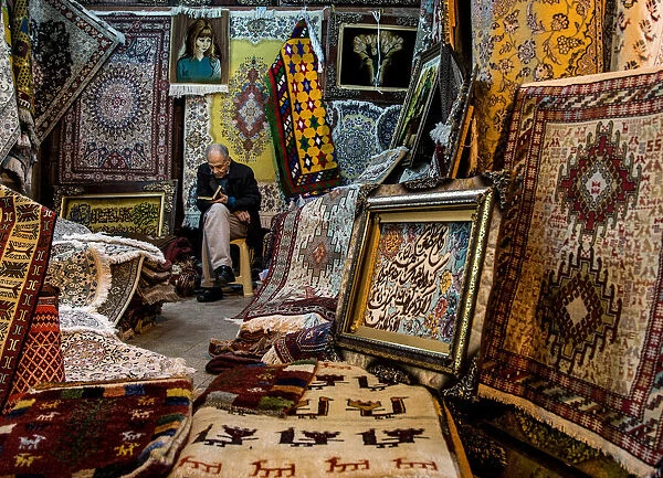 Carpet shop in Kerman, Iran