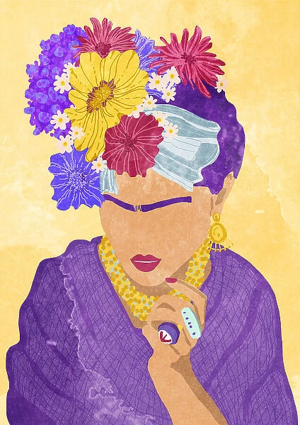 Frida and flowers