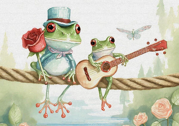 Frogs on a rope