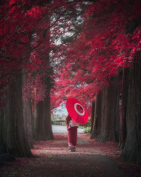 Kimono in red