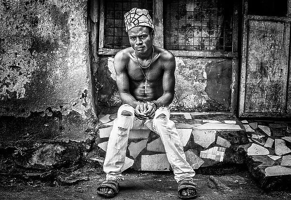 Man in the old Buduburam refugee camp - Ghana