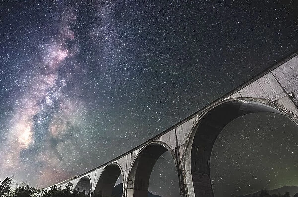 Milky Way over the bridge