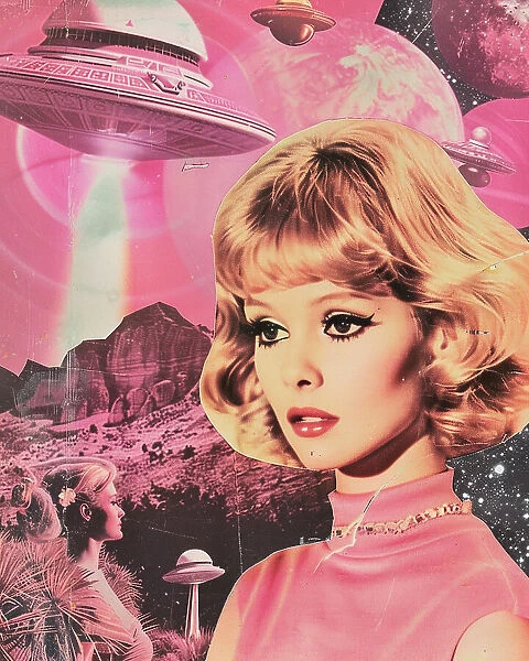 Pink Space Collage Babe