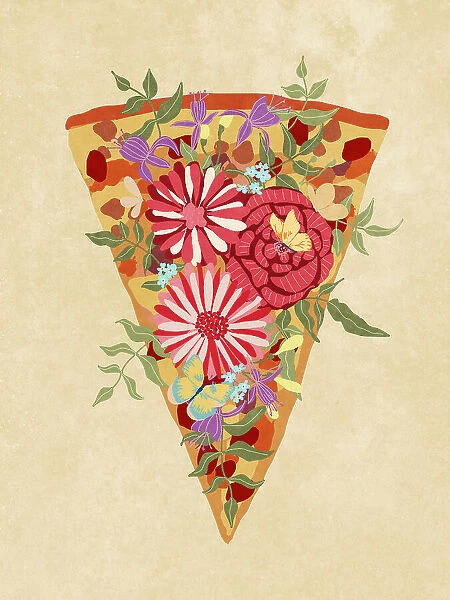 Slice of flower pizza