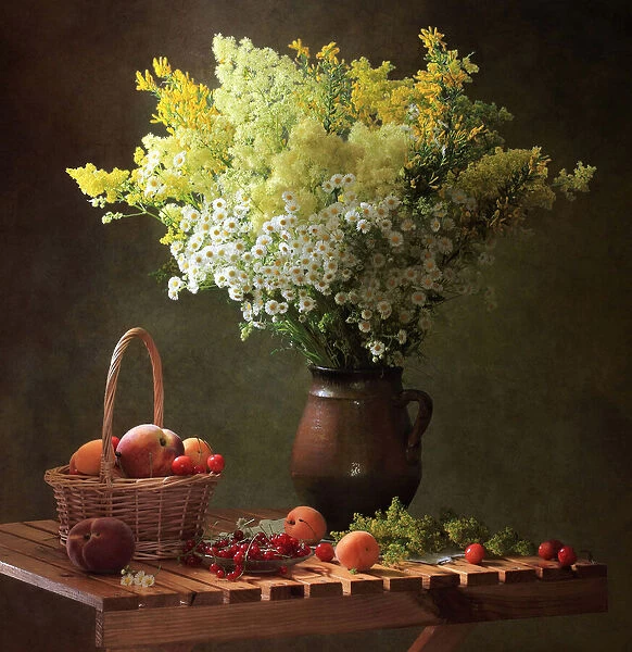 Summer still life with meadow flowers
