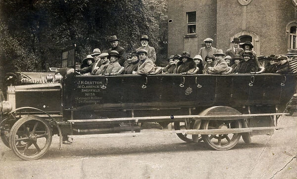 Charabanc outing, Sheffield, Yorkshire, c. 1900