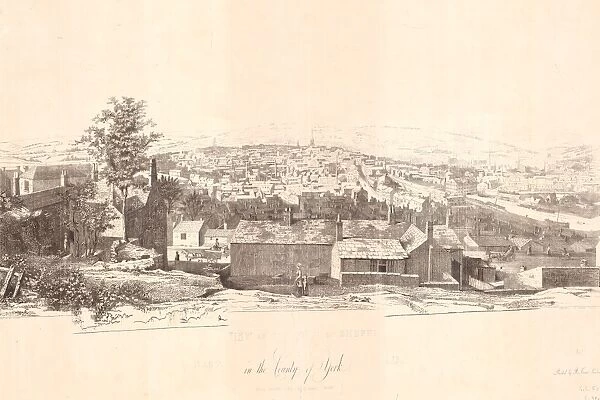 East view of the Town of Sheffield in the County of York, 1826