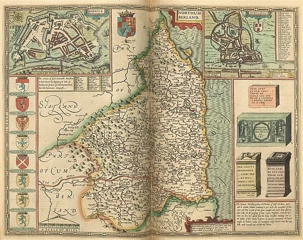 John Speeds map of Northumbria, 1611