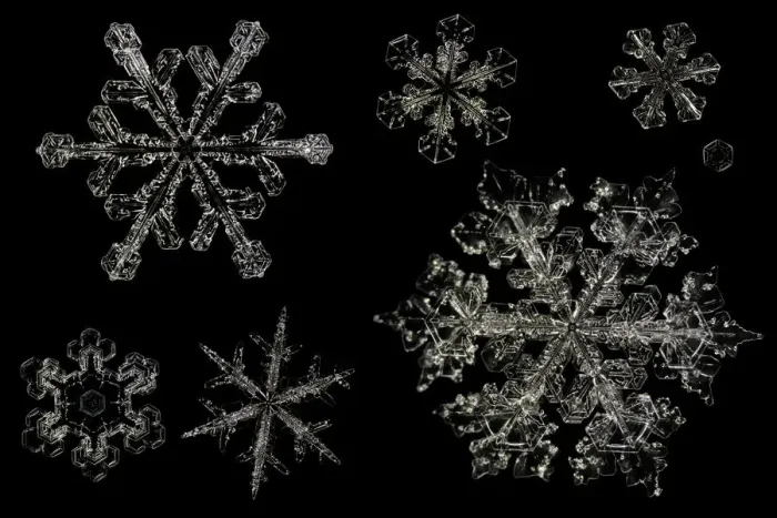Framed Print : Snowflake Variations Print Framed Print : Snowflake Variations Print