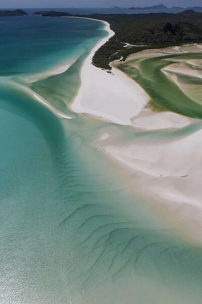 Aerial view of Whitehaven beach, Whitsunday Island, Queensland, Australia. November 2012