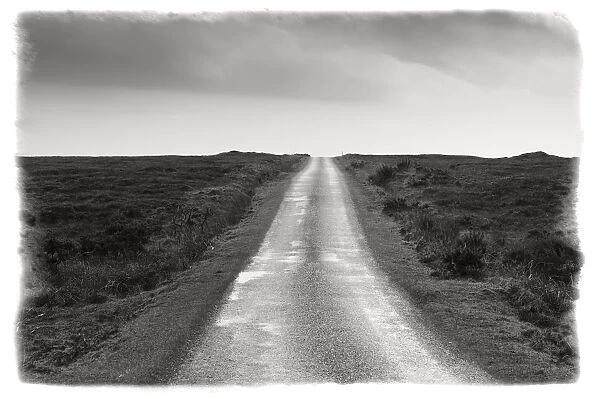 Empty single-track road, Islay, Scotland