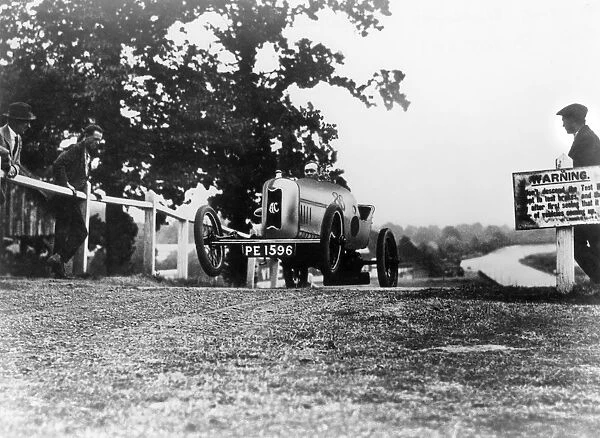 1925 AC 12-40 on Brooklands test hill. Creator: Unknown