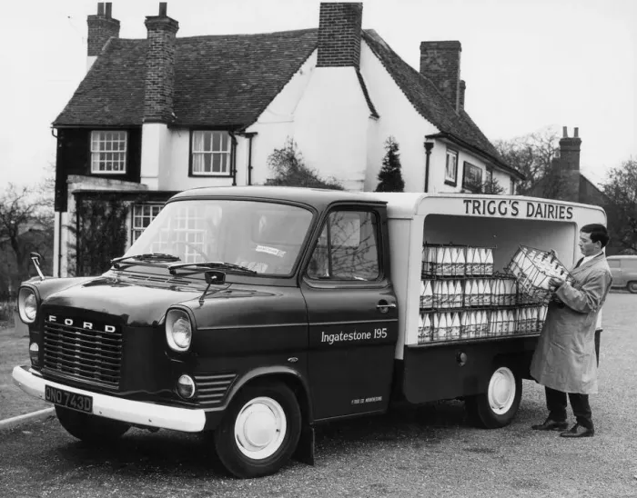 Framed Print : 1967 Ford Transit Milk Float Print Framed Print : 1967 Ford Transit Milk Float Print