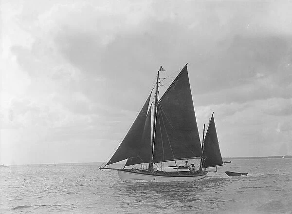 The 6 ton ketch Shona under sail, 1921. Creator: Kirk & Sons of Cowes