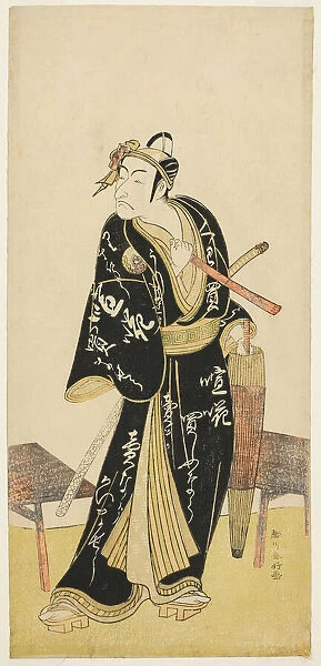 The Actor Ichikawa Danjuro V as Sukeroku in the Joruri 'Sukeroku Kuruwa no Natori... c. 1782. Creator: Katsukawa Shunko. The Actor Ichikawa Danjuro V as Sukeroku in the Joruri 'Sukeroku Kuruwa no Natori... c. 1782. Creator: Katsukawa Shunko