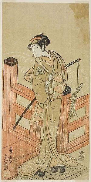 The Actor Nakamura Matsue I as Tsuchiya Umegawa Disguised as the Female Sumo... c. 1770. Creator: Ippitsusai Buncho