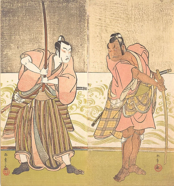 The Actor Sakata Hangoro II and the Actor Matsumoto Koshiro IV, late 18th century. Creator: Shunsho