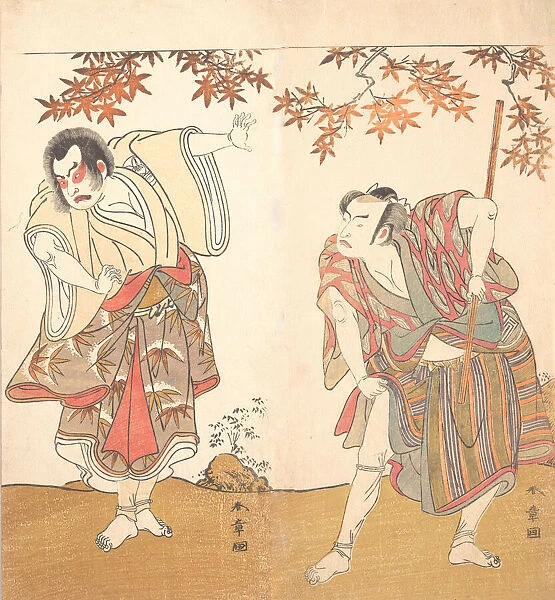 The Actors Ichimura Uzaemon and Arashi Sangoro, ca. 1773. Creator: Shunsho