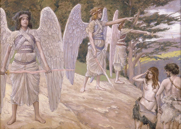 Adam and Eve Driven From Paradise, 1896-1902. Artist: Tissot, James Jacques Joseph (1836-1902)