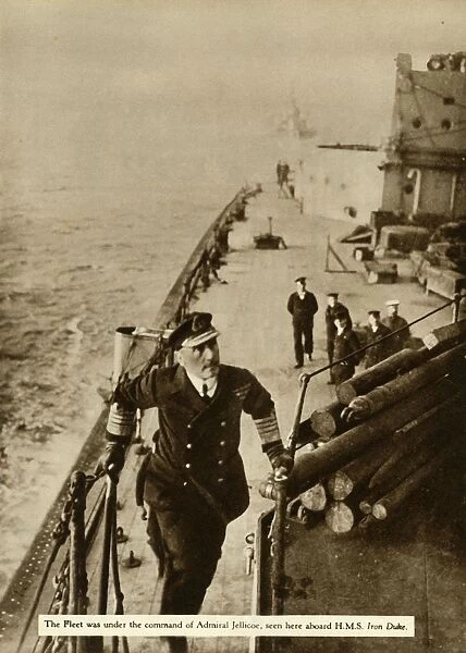 Admiral Jellicoe aboard HMS Iron Duke, 1914, (1935). Creator: Unknown