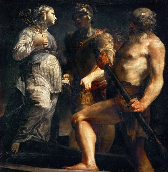 Aeneas, Sibyl and Charon, ca. 1695. Artist: Crespi, Giuseppe Maria (1665-1747)