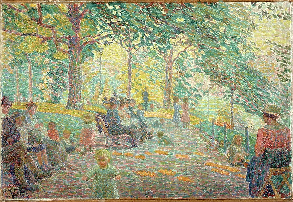 Afternoon at Parc Montsouris, c1919. Creator: Ludovic Vallee