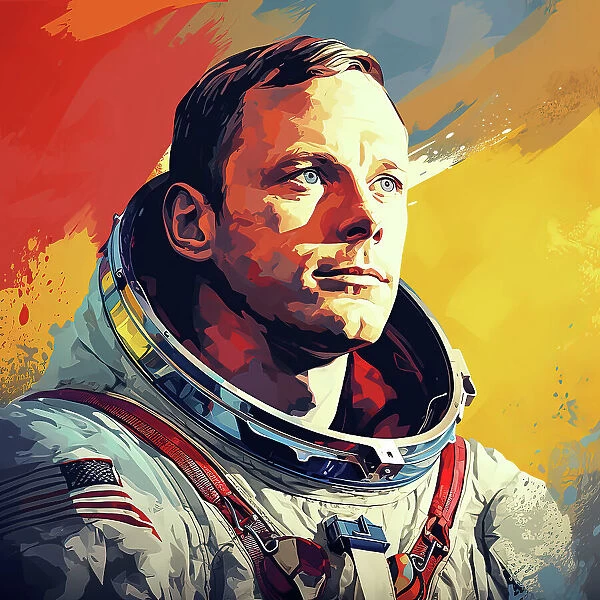 AI IMAGE - Portrait of Neil Armstrong, 1960s, (2023). Creator: Heritage Images