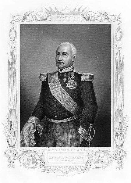 Aimable Jean Jacques Pelissier, duke of Malakoff, marshal of France, 19th century. Artist: DJ Pound