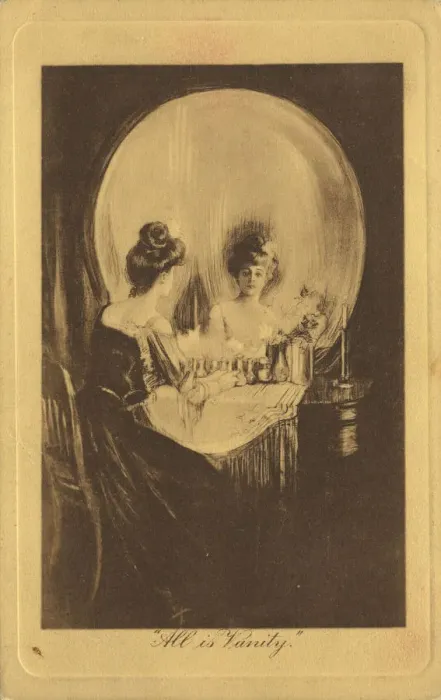 Framed Print : All is Vanity Print, c. 1900 Framed Print : All is Vanity Print, c. 1900