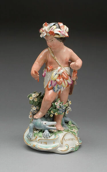Allegorical Figure of America, Derby, 1770  /  80. Creator: Derby Porcelain Manufactory