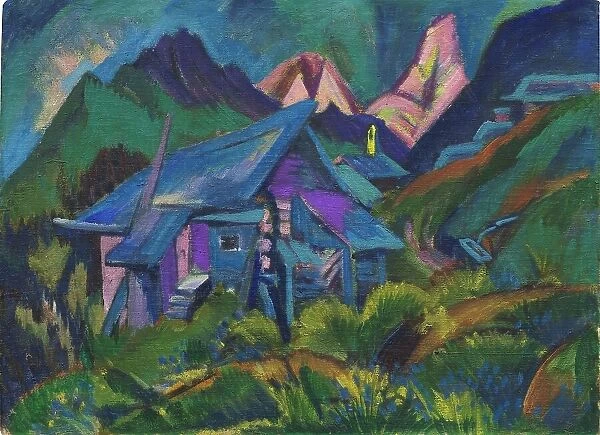 Alpine huts and Tinzenhorn, 1919-1920. Creator: Kirchner, Ernst Ludwig (1880-1938)