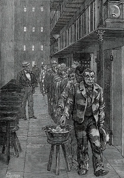American Prison Life, Blackwell's Island, New York: Dinner-Time, 1876. Creator: Unknown