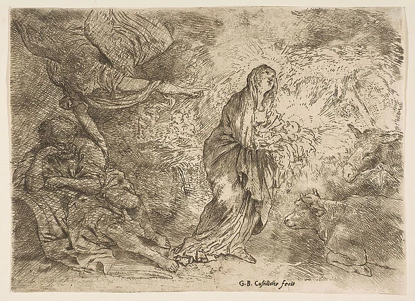 The angel awakening Joseph to the presence of the Virgin and Child, ca. 1645-49