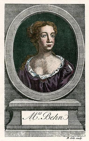Aphra Behn (1640-1680), first professional woman writer in English literature. Artist: B Cole