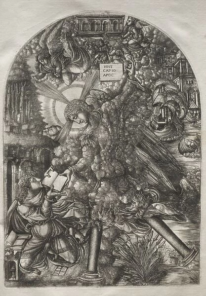 The Apocalypse: The Angel Gives St. John the Book to Eat, 1546-1556. Creator: Jean Duvet (French