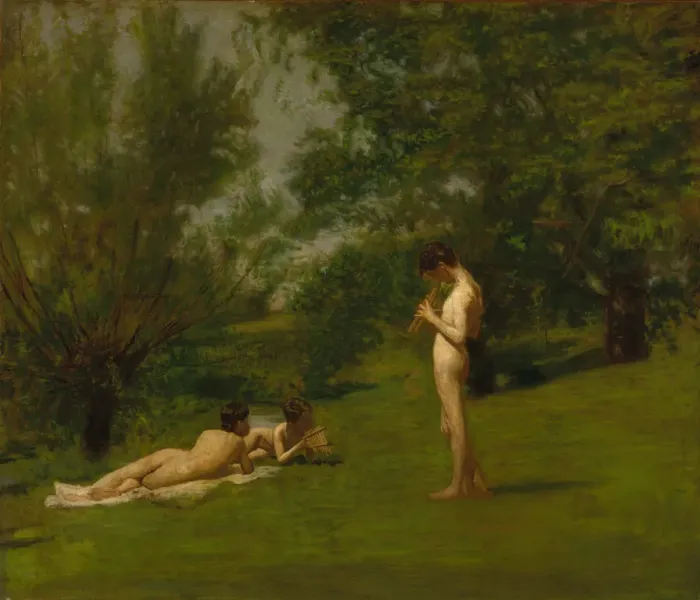 Framed Print : Thomas Eakins' Arcadia Print, 1883 Framed Print : Thomas Eakins' Arcadia Print, 1883