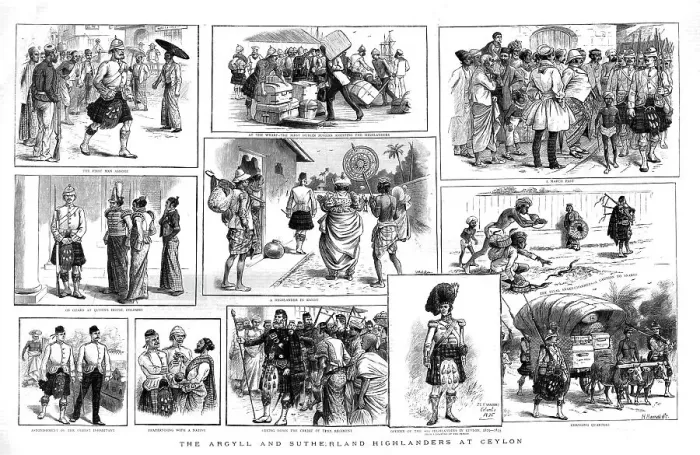 Framed Print : Print of The Argyll and Sutherland Highlanders at Ceylon, 1886 Framed Print : Print of The Argyll and Sutherland Highlanders at Ceylon, 1886