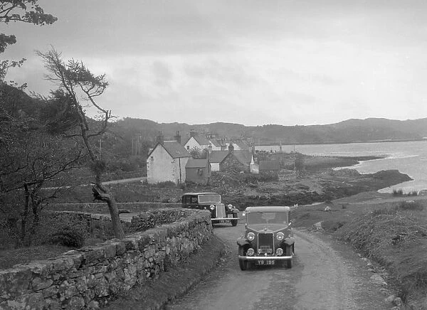 Armstrong-Siddeley 12  /  6 saloon of JC Wilson competing in the RSAC Scottish Rally, 1934