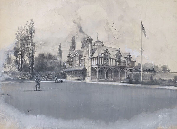 The Athletic Club at Bowling Green, ca. 1900. Creator: Harry Fenn